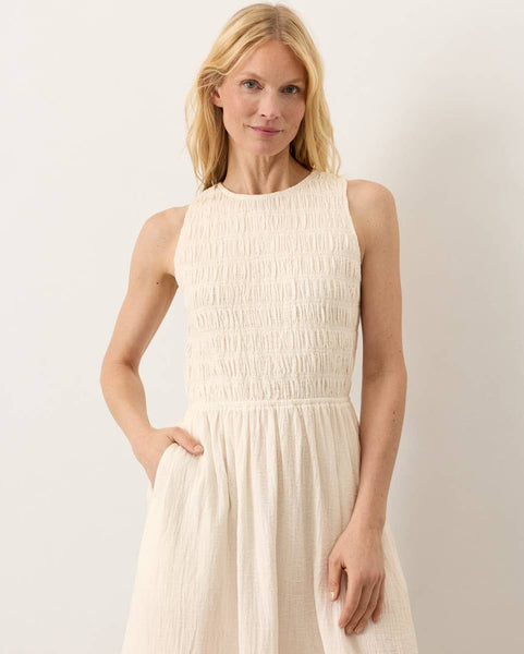Coastal Organic Double Gauze Smocked Dress | Redemption Market Coastal Organic Double Gauze Smocked Dress | Redemption Market