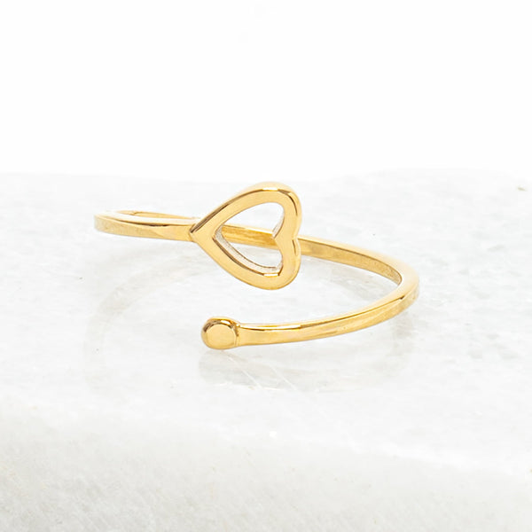Ada Heart Ring- Gold