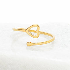 Ada Heart Ring- Gold