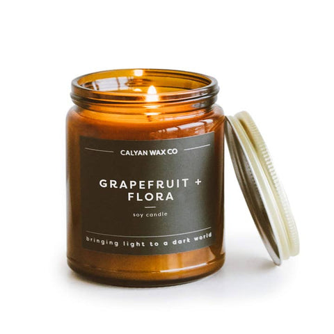 Grapefruit + Flora Soy Candle
