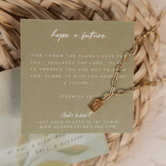 Jeremiah 29 11 gold necklace