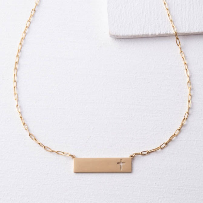 ethical gold cross necklace 
