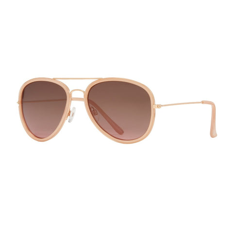 Asher Polarized Sunglasses- Beige + Gold