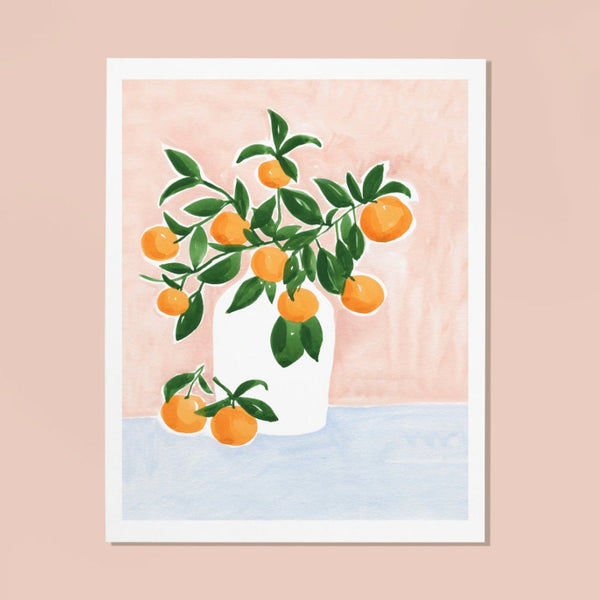 Orange Branch Art Print