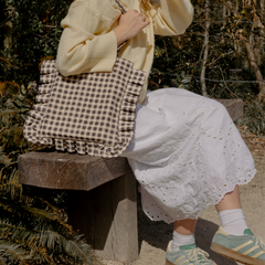 Ink Gingham Momo Tote