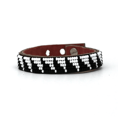 Triangle Beaded Leather Cuffs - Redemption Market