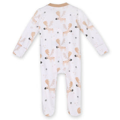 Moose Baby Zipper Footie Jumpsuit