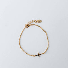 Faith Gold-Plated Cross Bracelet - Redemption Market