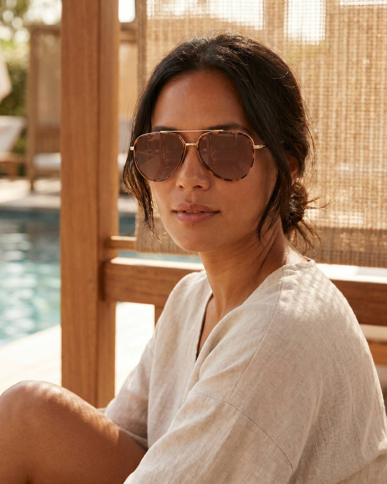 Matte Gold + Tortoise Polarized Sunglasses