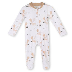 Moose Baby Zipper Footie Jumpsuit