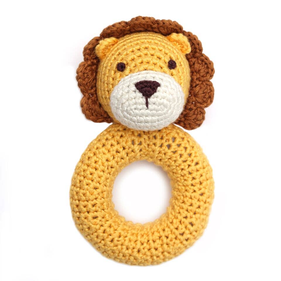 Lion Organic Handmade Rattle