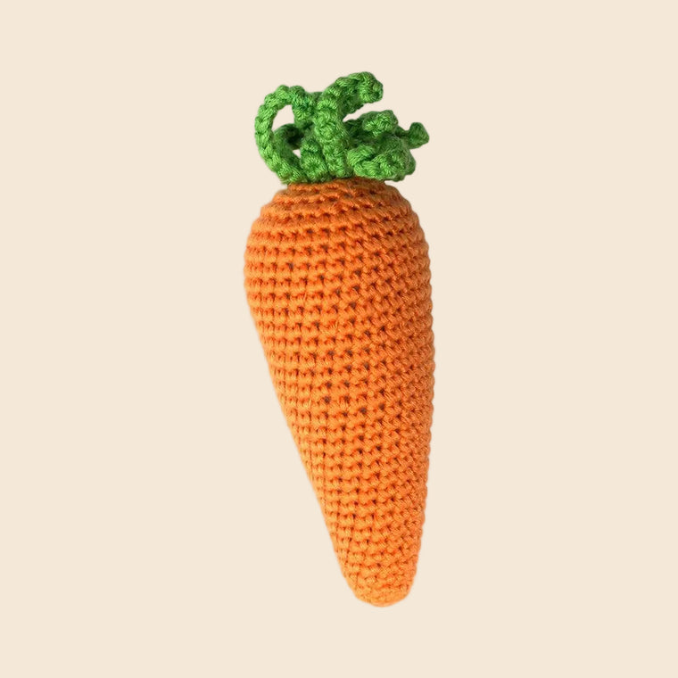 Organic Handmade Carrot Rattle