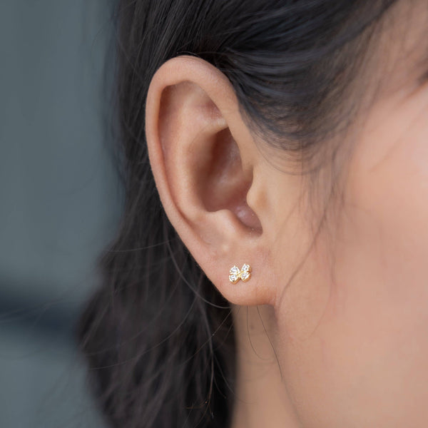 Mustard Flower Stud Earrings