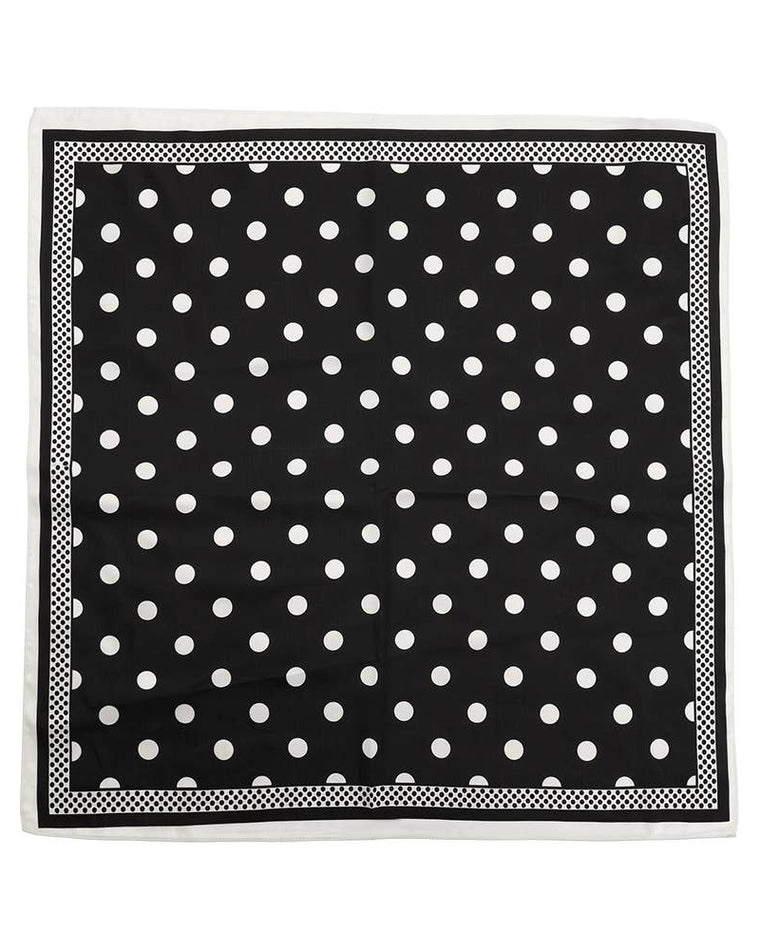 Midnight Silky Polka Dot Scarf- COMING SOON!