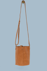 Leather Bucket Bag- Caramel