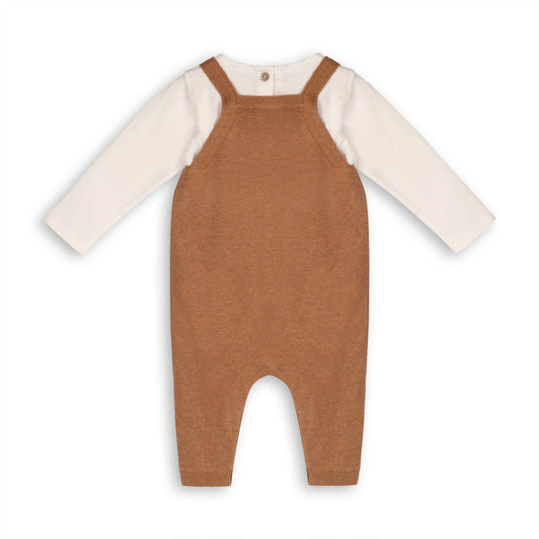 Organic Bear Sweater Overalls