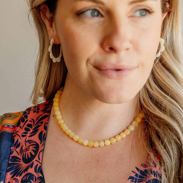 Handcrafted Yellow Calcite Necklace