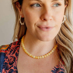 Handcrafted Yellow Calcite Necklace