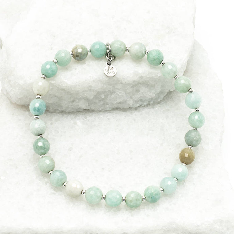 Mae Amazonite Beaded Bracelet
