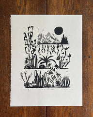 'Cactus Collective' Linocut Print