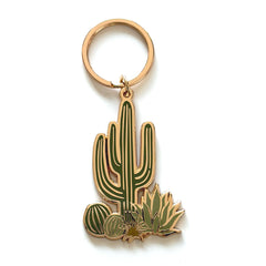 Cactus Gold Plated Keychain