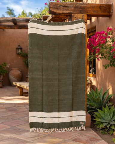 Authentic Mexican Blanket - Sage