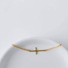 Faith Gold-Plated Cross Bracelet - Redemption Market