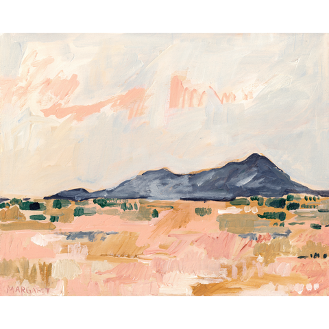 Blue Desert Mountains Art Print