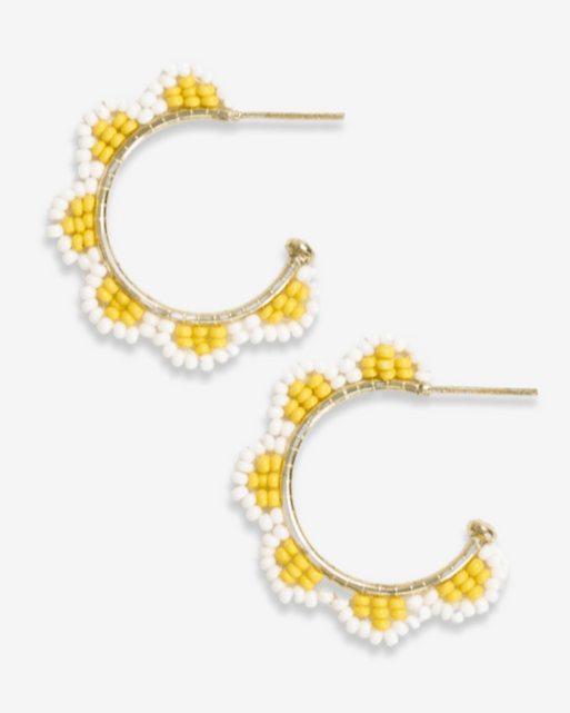 Luna Beaded Scallop Earrings