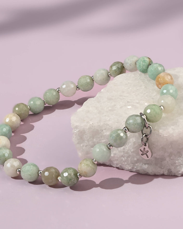 Seafoam Mist Beaded Bracelet
