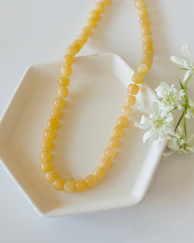 Handcrafted Yellow Calcite Necklace