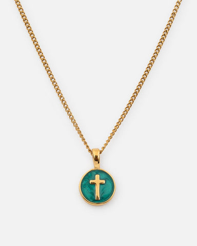 
The Emerald Agape Cross Pendant Necklace is a lovely and unique way to ...