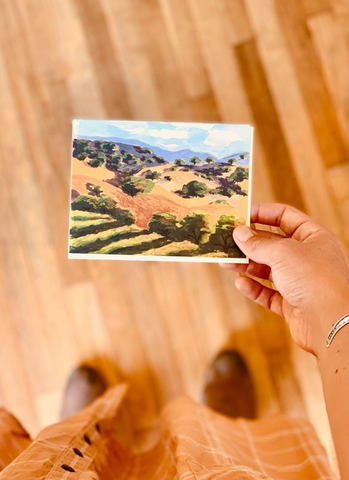 California Valley Landscape Blank Card