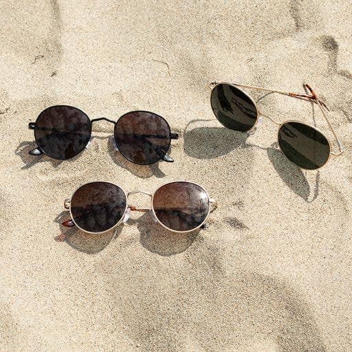 Ash Polarized Matte Gold Sunglasses - Redemption Market