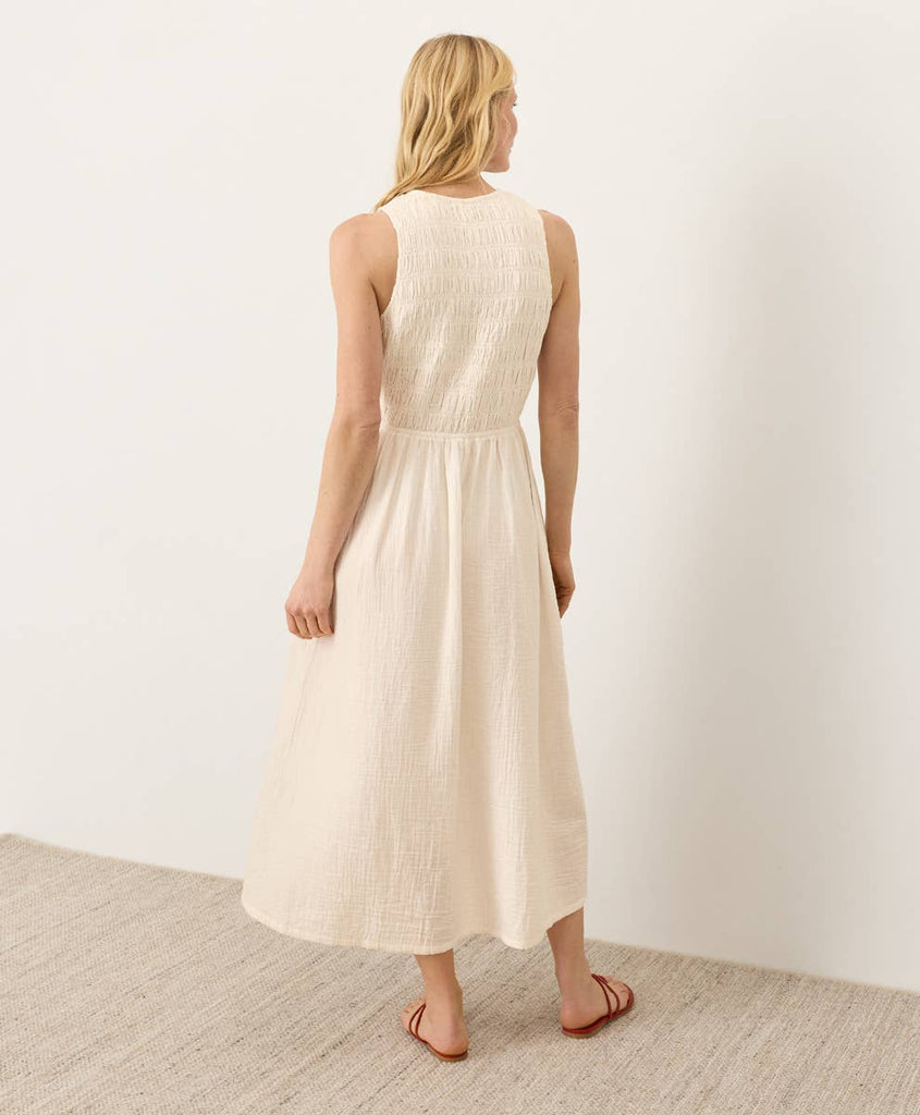 Coastal Organic Double Gauze Smocked Dress | Redemption Market Coastal Organic Double Gauze Smocked Dress | Redemption Market