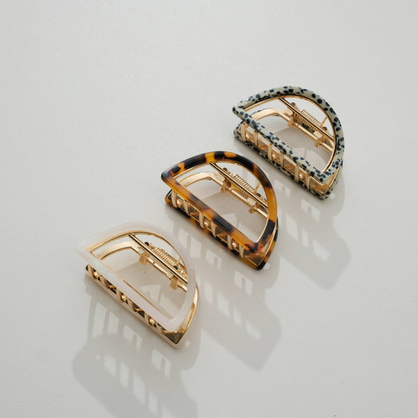 Half Moon Metal Claw Clip- Small