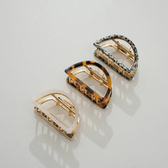 Half Moon Metal Claw Clip- Small