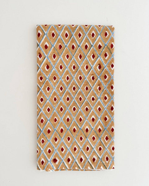 Block Print Tea Towel - Chai Ikat