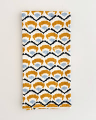 Block Print Tea Towel - Mustard Poppy