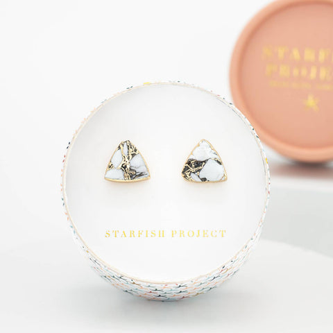 Haven Studs – White Turquoise