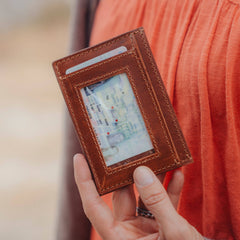 Card Holder Wallet in Cognac