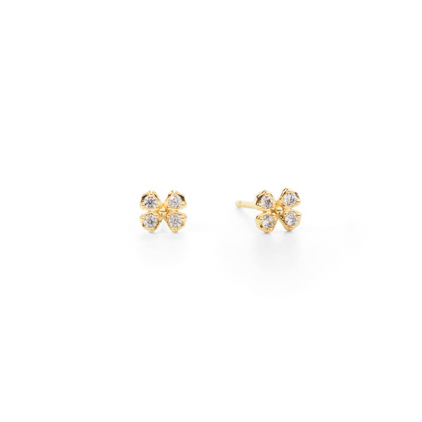 Mustard Flower Stud Earrings