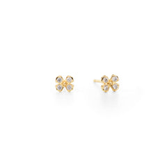 Mustard Flower Stud Earrings