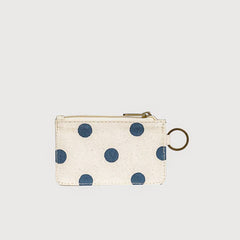 Block Print ID Pouch - Indigo Dot