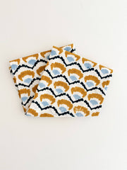 Block Print Tea Towel - Mustard Poppy
