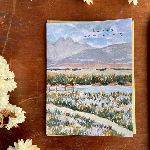 Western Landscape Card- Happy Anniversary