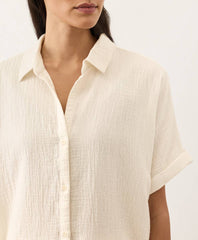 Coastal Gauze Relaxed Shirt- Size Large
