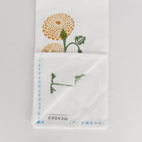Block Print Tea Towel- Marigold