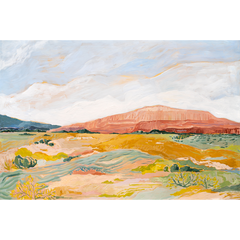 Red Rock With Desert Land Original Art Print
