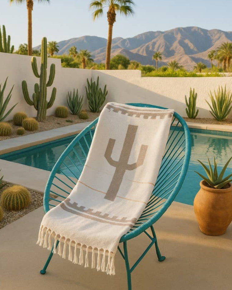 Southwest Mexican Blanket - Desert Cactus